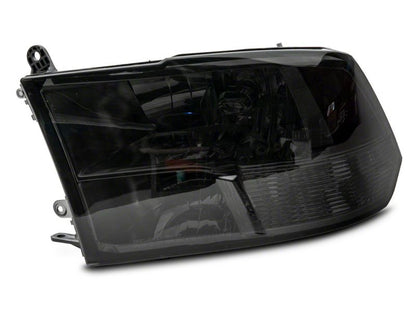 Raxiom 09-18 Dodge RAM 1500 Axial OEM Rep Headlights w/ Dual Bulb- Chrome Housing (Smoked Lens ) R118021 R118021 Photo - Close Up