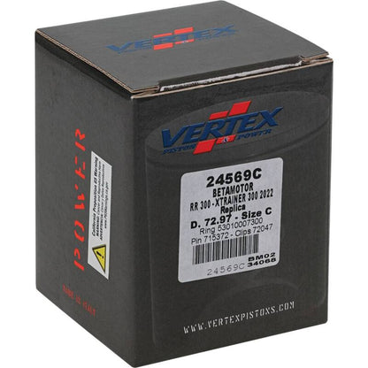 Vertex Pistons Vertex Piston 22-24 Beta RR 2T 300 300cc Cast Replica Piston Kit 24569C 24569C Photo - Primary