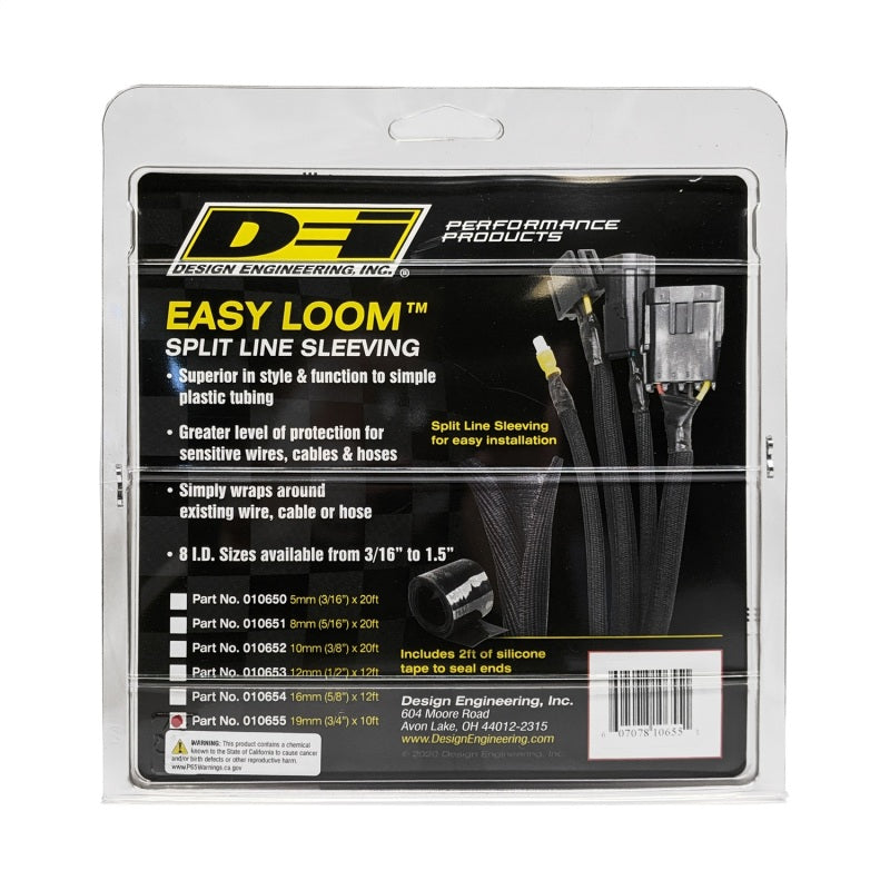 DEI Split Wire Sleeve Easy Loom 19mm-3/4in x 10 Black 10655 10655 Photo - Unmounted