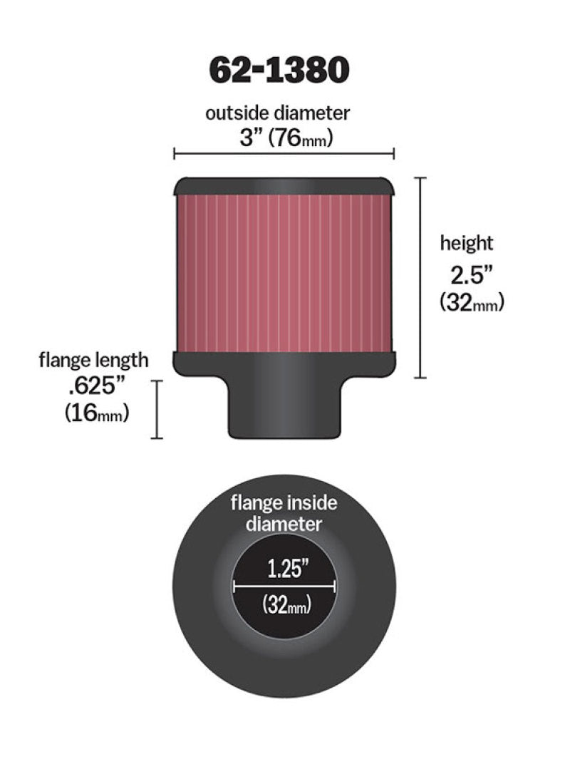 K&N Engineering KN Universal Air Filter Air Filters Air Filters - Universal Fit main image