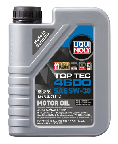 LIQUI MOLY 1L Top Tec 4600 Motor Oil SAE 5W30 20446 20446 Photo - Primary