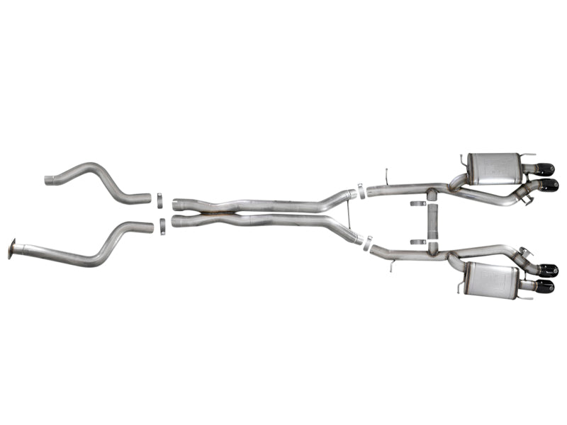 aFe MACH Force-Xp 3in 304 Stainless Steel Cat-Back Exhaust System w/Black 49-34078-B Photo - Unmounted