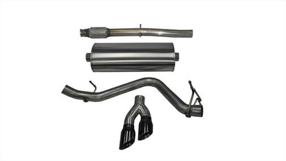 Corsa Performance 14-17 Chevy Silverado 5.3L V8 CC / SB 3in Single Side Exit Touring 14848BLK Photo - Primary