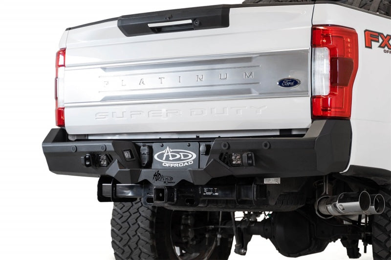 Addictive Desert Designs 17-20 Ford Super Duty Bomber HD Rear Bumper w/ Mounts For Cube Lights R160051280103 R160051280103 Photo - Primary