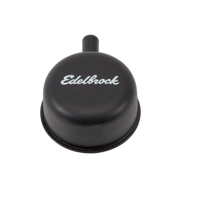 Edelbrock Round Cap with Nipple Black 4413 Photo - Primary