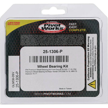 Pivot Works Honda, Suzuki Wheel Bearing Kit Premium Bearings 25-1306-P 25-1306-P Photo - Primary