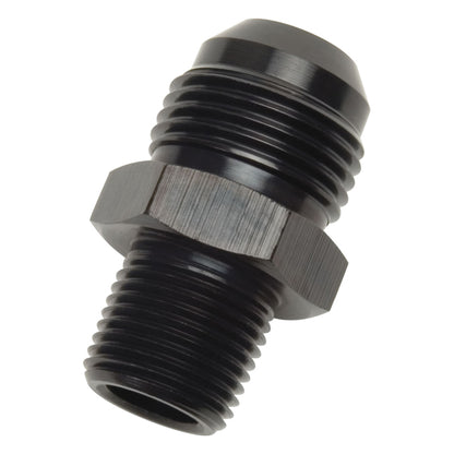Russell -8 AN Straight Flare To Pipe Adapter (Black Finish) 660493 Photo - Primary