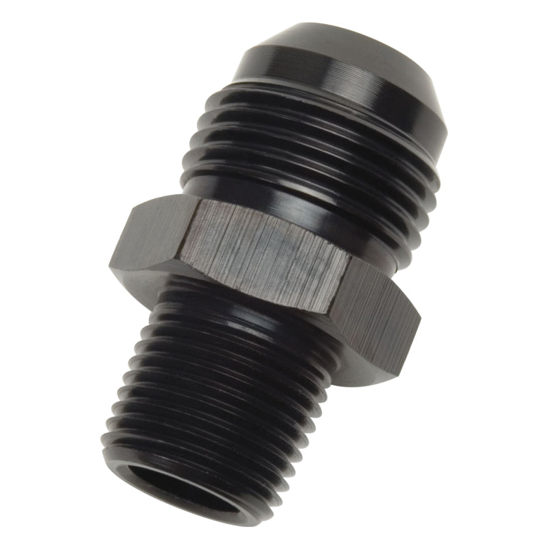 Russell -8 AN Straight Flare To Pipe Adapter (Black Finish) 660493 Photo - Primary