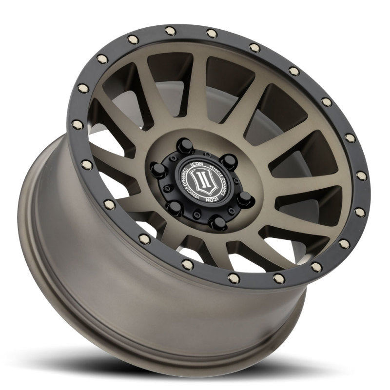 ICON Compression 17x8.5 6x5.5 0mm Offset 4.75in BS 106.1mm Bore Bronze Wheel 2017858347BR 2017858347BR Photo - Unmounted