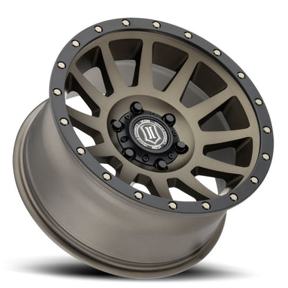 ICON Compression 17x8.5 6x5.5 0mm Offset 4.75in BS 106.1mm Bore Bronze Wheel 2017858347BR 2017858347BR Photo - Unmounted