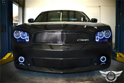 ORACLE Lighting Oracle Dodge Charger 05-10 Triple Ring Halo Kit - ColorSHIFT w/o Controller 1118-334 1118-334 Photo - Mounted