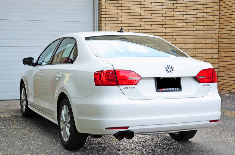 AWE Tuning Mk6 Jetta 2.5L Touring Edition Exhaust - Diamond Black Tips 3015-23052 3015-23052 Photo - Mounted