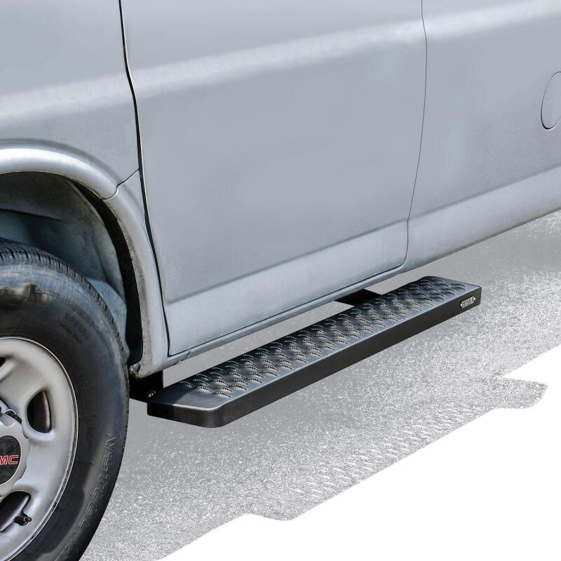 Westin Ford Transit Van 150/250/350 (46in Driver & 97in. Pass) Grate Steps Running Boards - Tex. Blk 27-81005 27-81005 Photo - Mounted