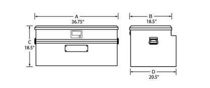 Tradesman Aluminum Flush Mount Truck Tool Box (36in.) - Black 79436 79436 User 1