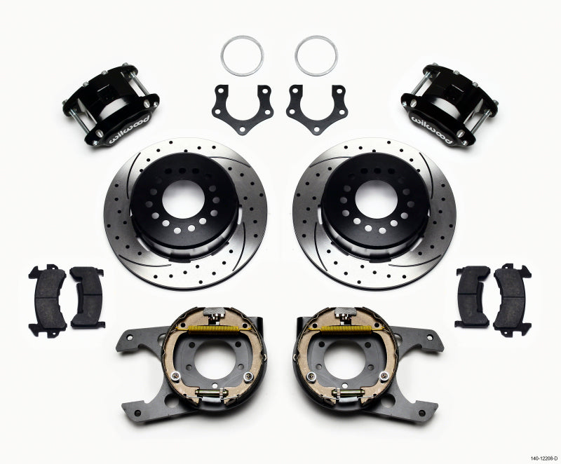 Wilwood D154 P/S Park Brake Kit Drilled Mopar/Dana 2.50in Off w/Snap Ring Brng 140-12208-D 140-12208-D Photo - Primary