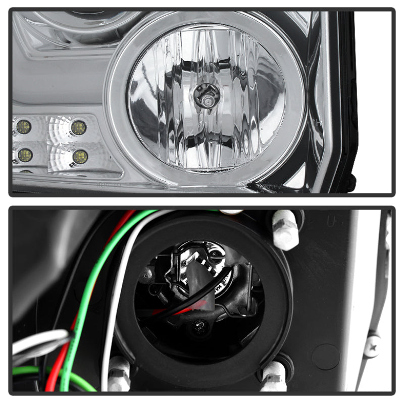 Spyder GMC Sierra 14-16 Projector Headlights Light Bar DRL Chrm PRO-YD-GS14V2-LBDRL-C 5080868 5080868 User 1