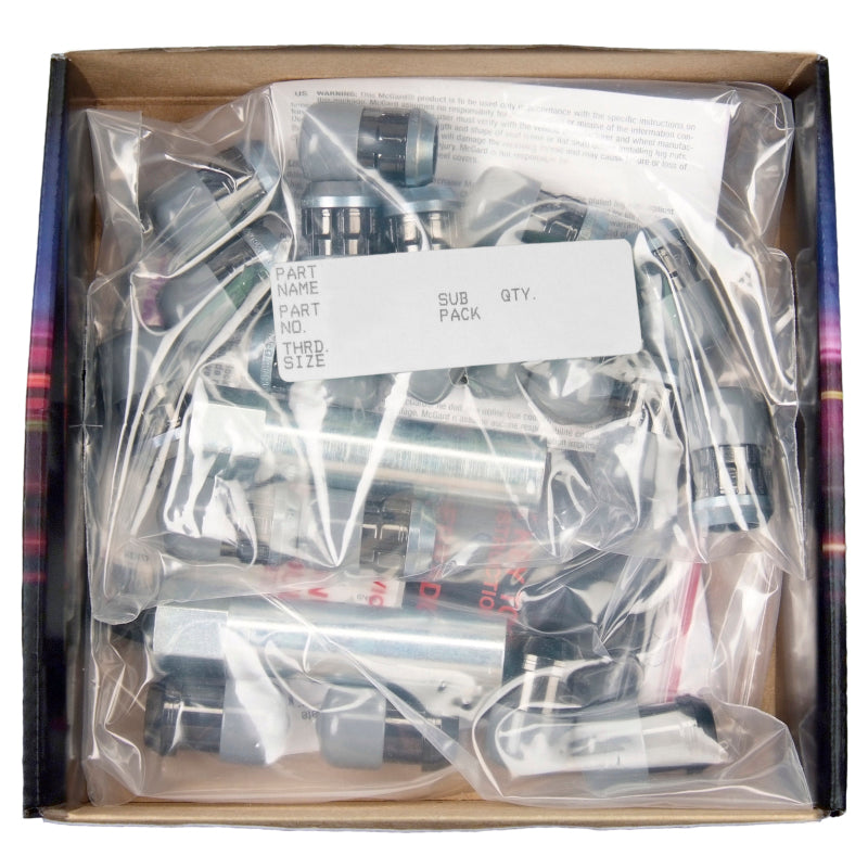 McGard SplineDrive Tuner 4 Lug Install Kit w/Locks & Tool (Cone) M12X1.5 / 13/16 Hex - Black 65457BK 65457BK Photo - in package