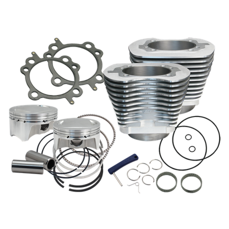 S&S Cycle 07-17 BT 107in Bolt-In Big Bore Kit - Silver 910-0480 910-0480 User 1
