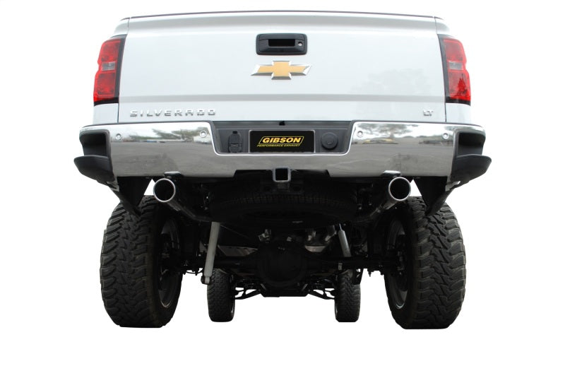 Gibson 14-18 Chevrolet Silverado 1500 LTZ 6.2L 3.5in/2.25in Cat-Back Dual Split Exhaust - Stainless 65664 65664 Photo - Mounted