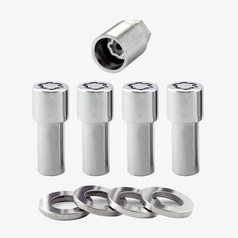 McGard Wheel Lock Nut Set - 4pk. (X-Long Shank) 1/2-20 / 13/16 Hex / 2.165in. Length - Chrome 23181 23181 Photo - out of package