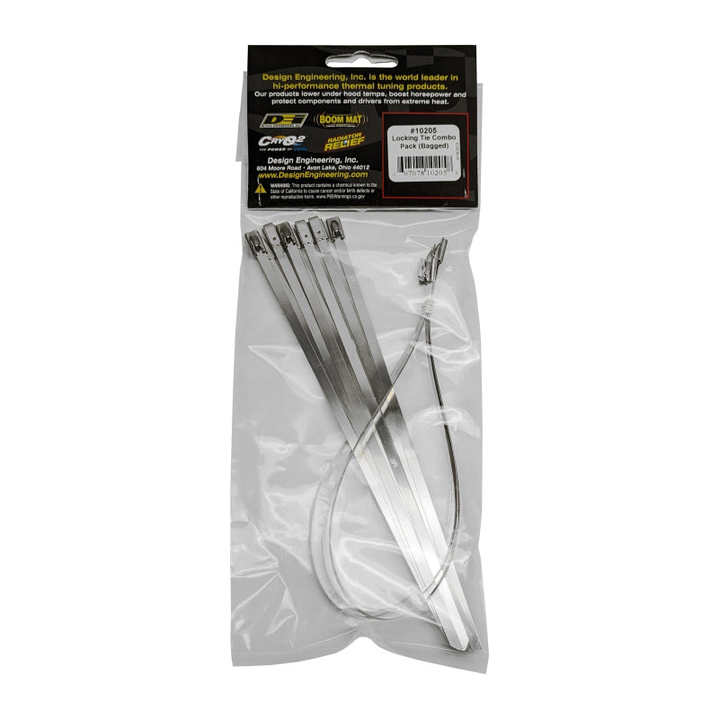 DEI Stainless Steel Locking Tie Eight 8in and Four 14in per pack 10205 10205 Photo - in package