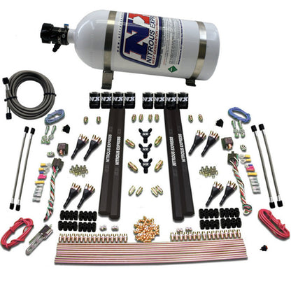 Nitrous Express SX2 Dual Stage 8 Solenoid /Gasoline Nitrous Kit (200-1200HP) w/10lb Bottle 90009-10 90009-10 Photo - Primary