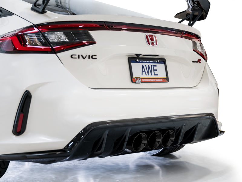 AWE Tuning 2023 Honda Civic Type R FL5 Track Edition Exhaust w/ Triple Diamond Black Tips 3020-53287 3020-53287 Photo - Mounted