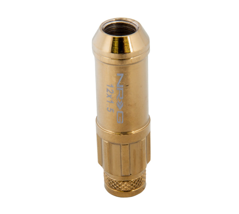 NRG M12 x 1.5 New Steel Lug Nut W/ Dust Cap Cover Set 21 Pc Chrome Gold LN-LS700CG-21 Photo - Primary