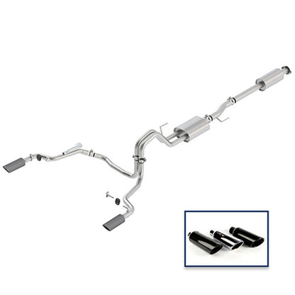 Ford Racing 15-18 F-150 5.0L Cat-Back Sport Exhaust System - Rear Exit Carbon Fiber Tips M-5200-F1550DSFA M-5200-F1550DSFA Photo - Unmounted