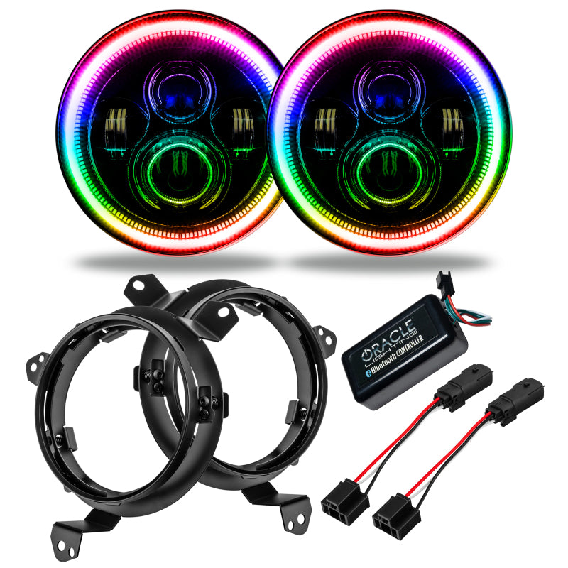 ORACLE Lighting Oracle Jeep Wrangler JL/Gladiator JT 7in. High Powered LED Headlights (Pair) - Dynamic - Dynamic 5769J-332 5769J-332 Photo - Primary