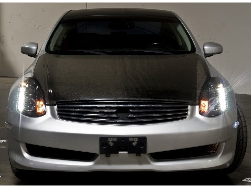 Spyder Infiniti G35 03-07 2DR Projector Halogen - LED Halo DRL Blk High H4 PRO-YD-IG35032D-DRL-BK 5011060 5011060 User 1