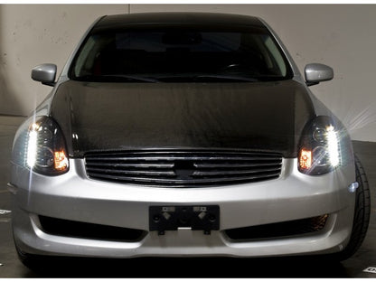Spyder Infiniti G35 03-07 2DR Projector Halogen - LED Halo DRL Blk High H4 PRO-YD-IG35032D-DRL-BK 5011060 5011060 User 1