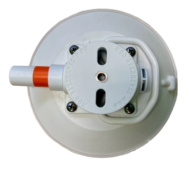 SeaSucker 6in. SeaSucker w/Flat-Top Stainless Steel D-Ring - White VM1014W-6 VM1014W-6 User 1