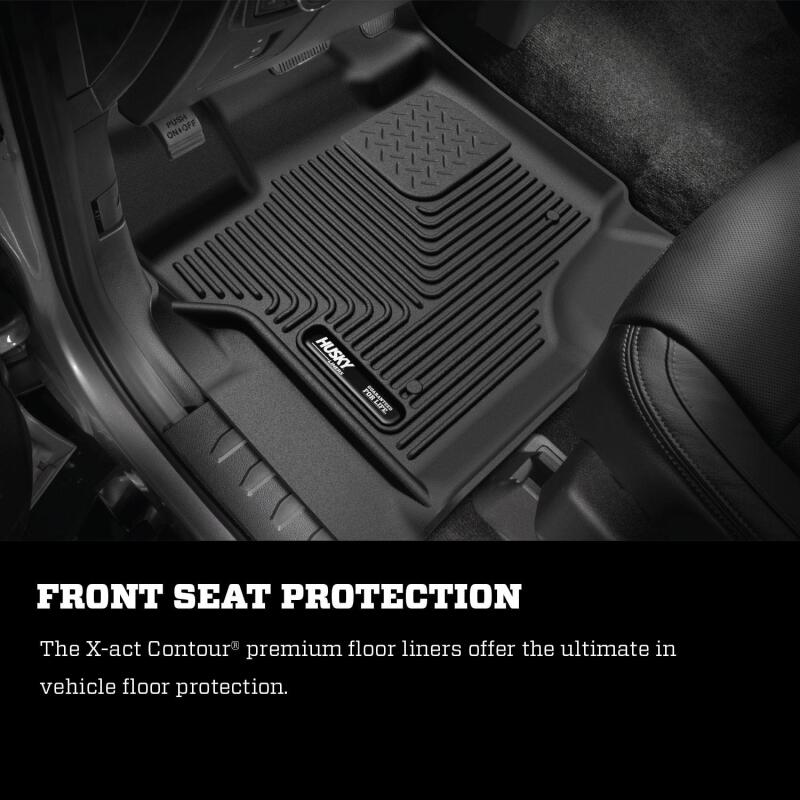 Husky Liners 2015 Ford F-150 SuperCrew Cab X-Act Contour Black Front Seat Floor 53341 Photo - out of package