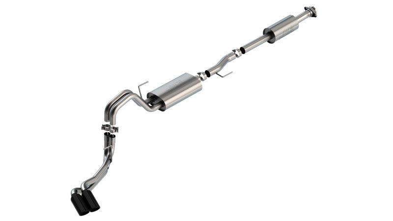 Borla F-150 2021 2.7L/3.5L 4dr CC SB EC STB Lar/KingR/Plnm/LTD 3/2.25 DSE CB Touring BLK CHR Tips 140870BC 140870BC User 1