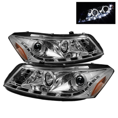Spyder Honda Accord 08-12 4Dr Projector Headlights- LED Halo DRL Chrm PRO-YD-HA08-4D-HL-C 5010674 5010674 Photo - Primary