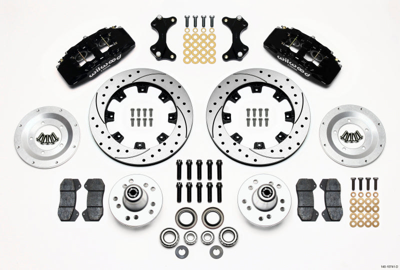 Wilwood Front Hub Forged Dynapro 6 Big Brake Kit, Drilled, WWE ProSpindle 140-10741-D Photo - Primary
