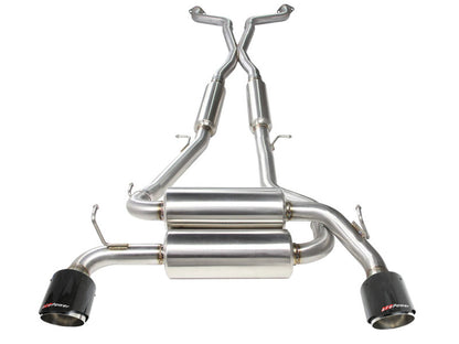 aFe Takeda 2-1/2in 304SS Cat-Back Exhaust Infiniti G37 08-13/Q60 14-15 V6-3.7 w/ Carbon Fiber Tips 49-36103-C 49-36103-C Photo - Unmounted
