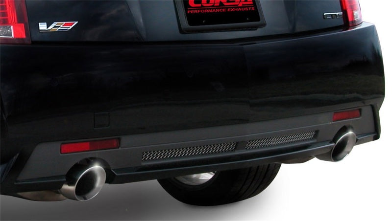 Corsa Performance 09-13 Cadillac CTS Sedan V 6.2L V8 Polished Touring Axle-Back Exhaust 14940 Photo - Mounted
