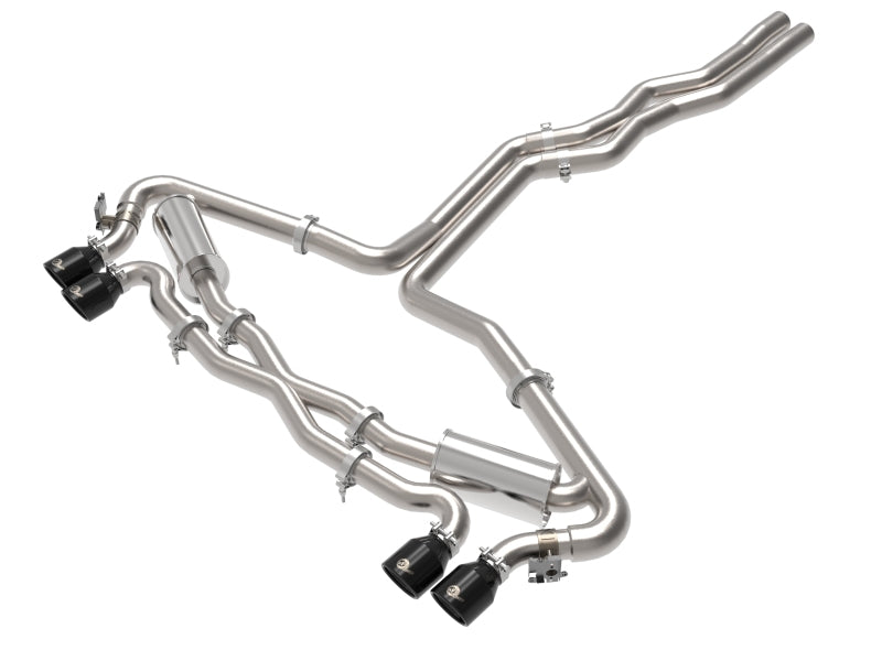 aFe 20-22 Audi RS6 Avant V8 4L (tt) MACH Force-Xp 3in to 2.5in 304 SS Cat-Back Exhaust w/ Black Tip 49-36448-B 49-36448-B Photo - Primary