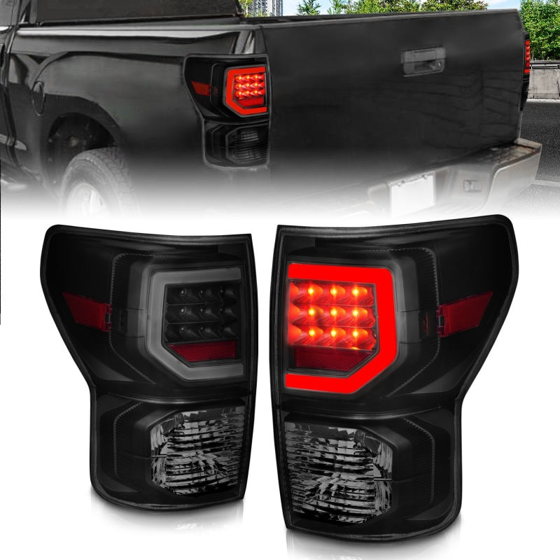 Anzo 07-11 Toyota Tundra Full LED Tailights Black Housing Smoke Lens G2 (w/C Light Bars) 311387 311387 Photo - Primary