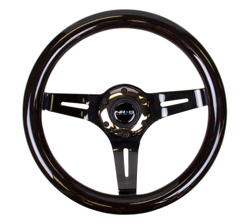 NRG Classic White Wood Grain Wheel,310mm,3 Spoke Center in Black Chrome ST-310BK-BK Photo - Primary
