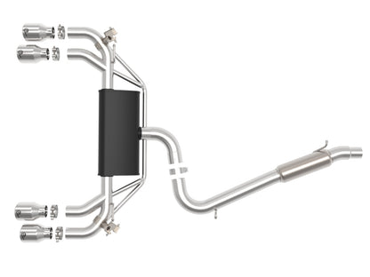 afe POWER MACH Force-Xp 15-19 Volkswagen Golf R L4-2.0L(T) 304 SS Cat-Back Exhaust System - Polished 49-36430-P 49-36430-P Photo - Unmounted
