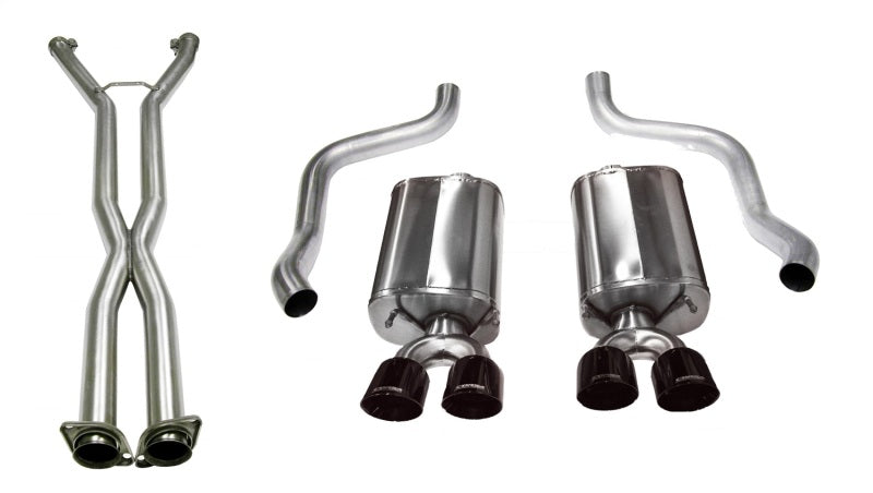 Corsa Performance 2.5" Cat-Back Dual Rear Exit With Twin 3.5" Black Tips 14108CBBLK Photo - Primary