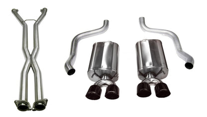 Corsa Performance 2.5" Cat-Back Dual Rear Exit With Twin 3.5" Black Tips 14108CBBLK Photo - Primary