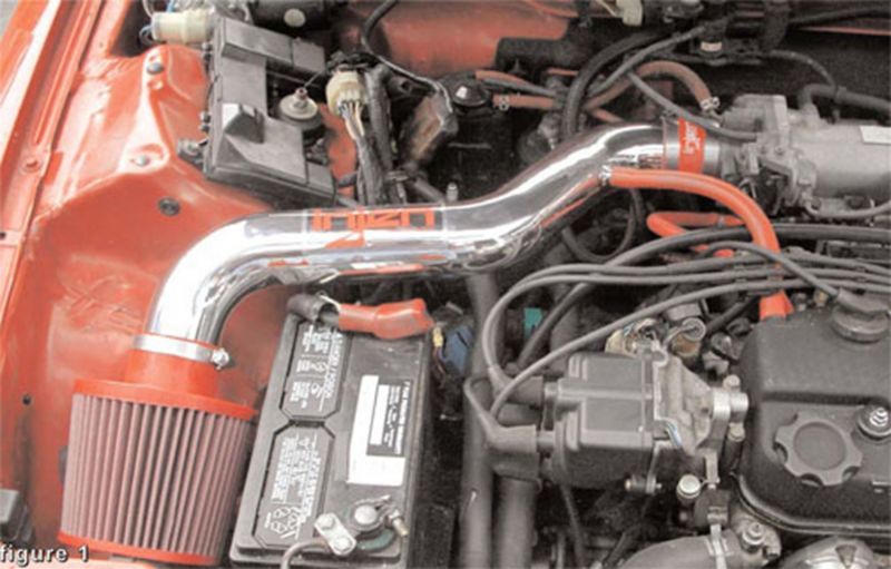 Injen 88-91 Civic Ex Si CRX Si Polished Short Ram Intake IS1501P Photo - Mounted