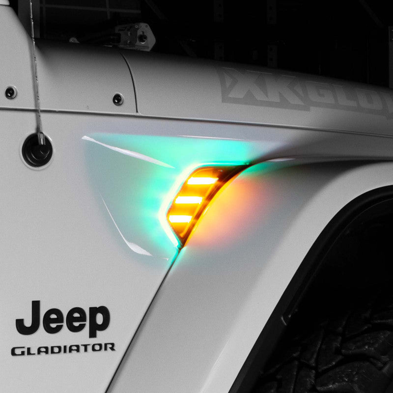 XKGLOW XK Glow XKchrome JEEP Air Vent Light Light RGB + Amber Turn Signal & Running XK-VENT-RGB-KIT XK-VENT-RGB-KIT User 1