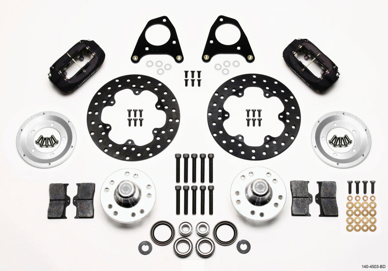 Wilwood FDL Front Drag Kit, Drilled Rotor, 87-93 Mustang 140-4503-BD Photo - Primary
