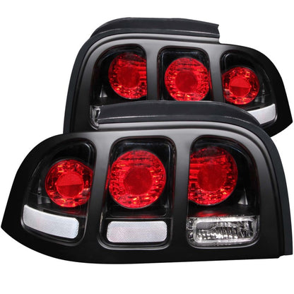 Anzo 1994-1998 Ford Mustang Tail lights Black 221020 Photo - Primary
