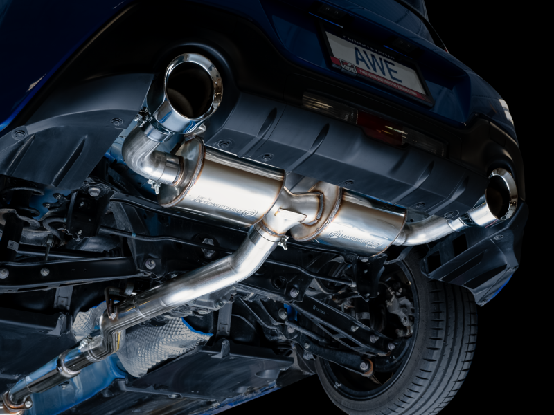 AWE Tuning AWE Subaru BRZ/ Toyota GR86/ Toyota 86 Touring Edition Cat-Back Exhaust- Chrome Silver Tips 3015-32486 3015-32486 Photo - Mounted